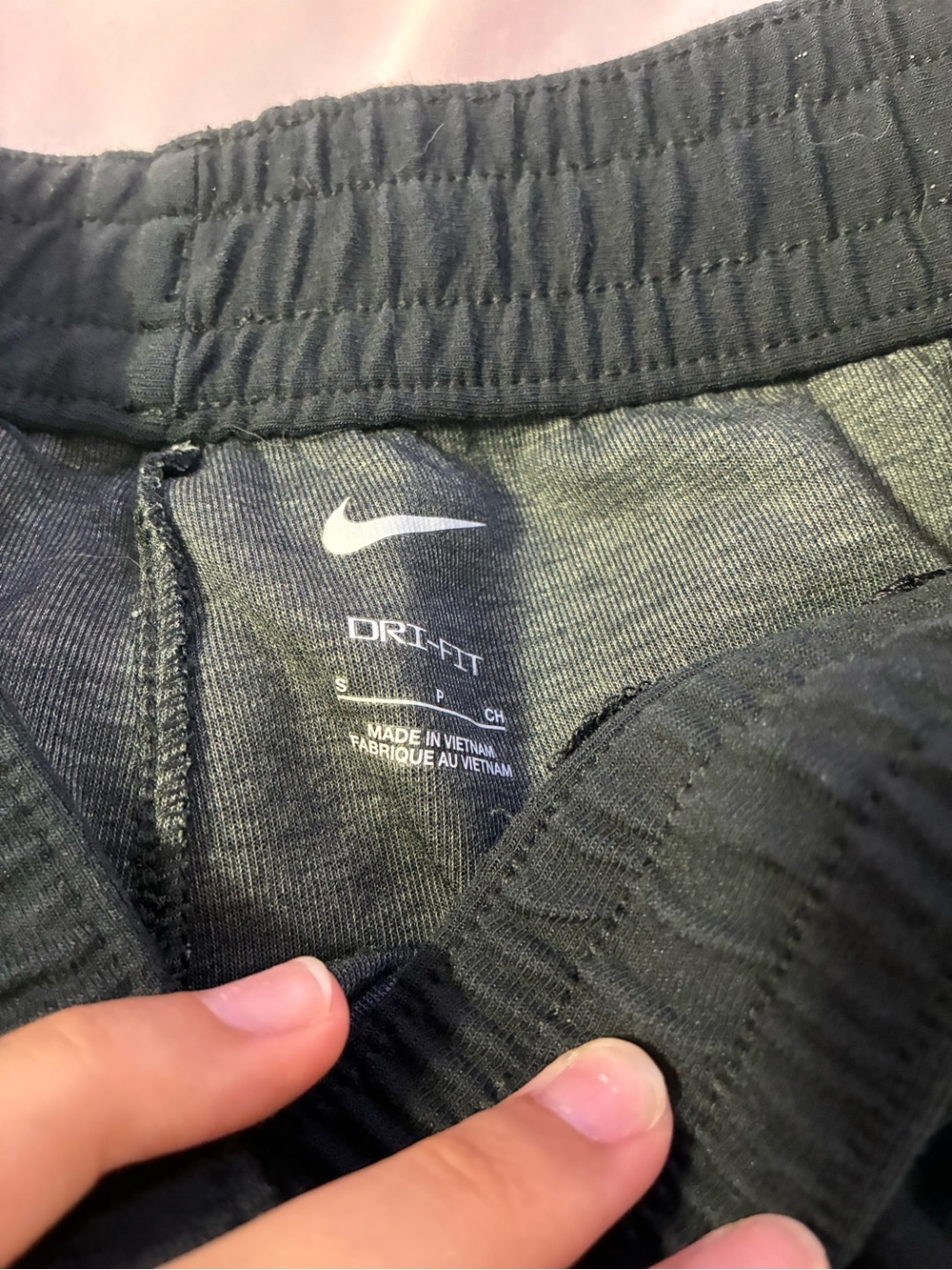 Nike Men’s Black Dri-FIT Sweatpants with White Swoosh